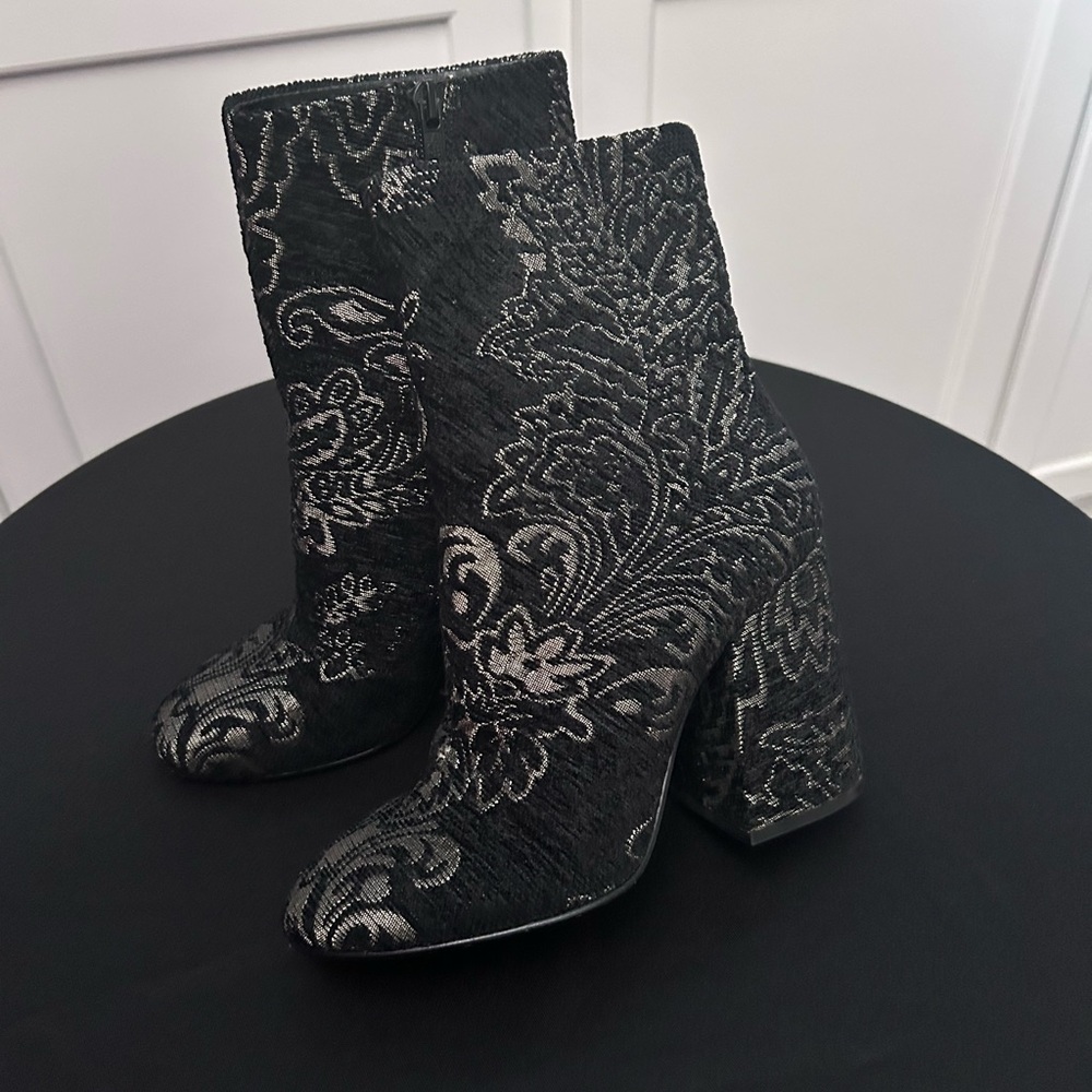Ash Ankle Sock Boots with woven metallic design